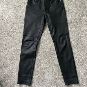 Lucky Brand Women's Leather Straight Leg Jeans